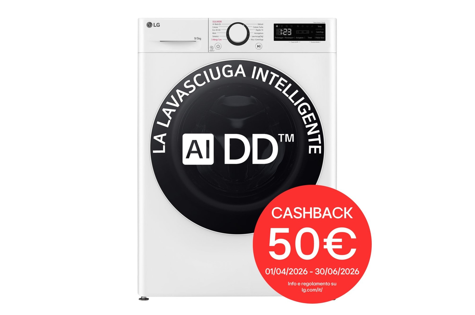 Foto frontale lavasciuga D2R5S09TSWW con cashback